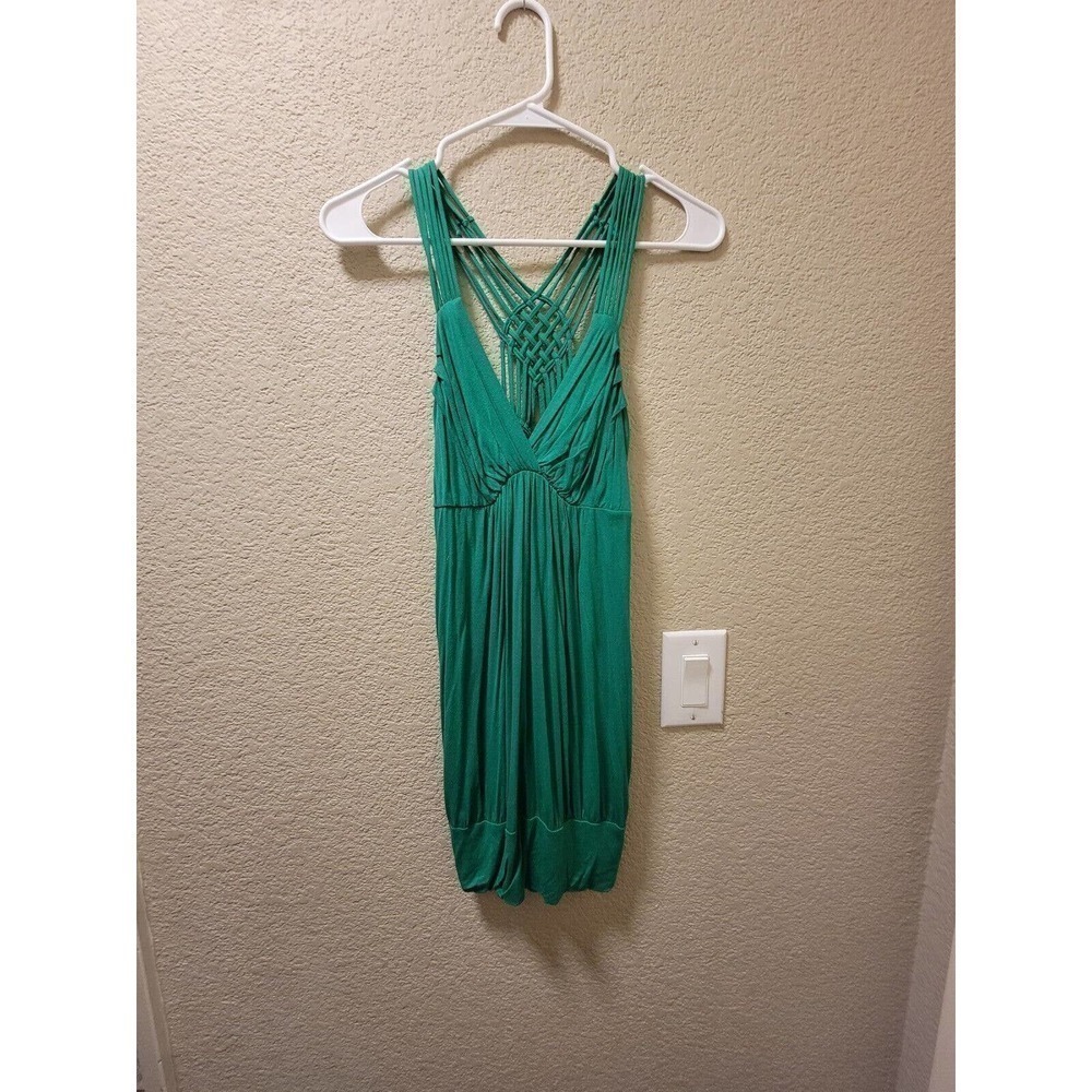 Lush Green Racerback Dress Size Small - Picture 2 of 5